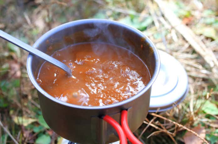 登山で作るカレー