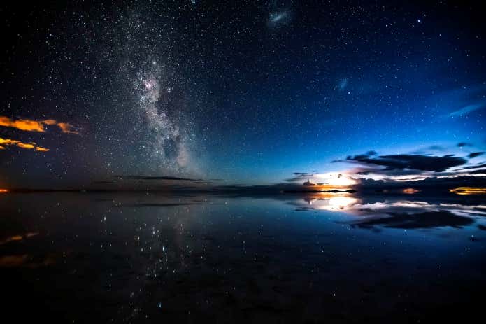 ウユニ塩湖の星空