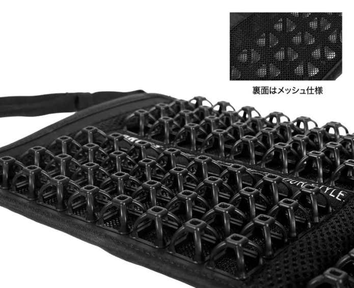 高さ15mmの3Dラティス構造を採用