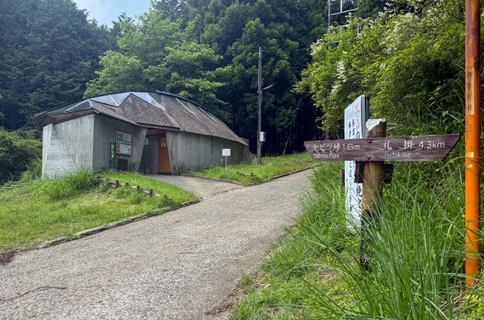林道への分岐