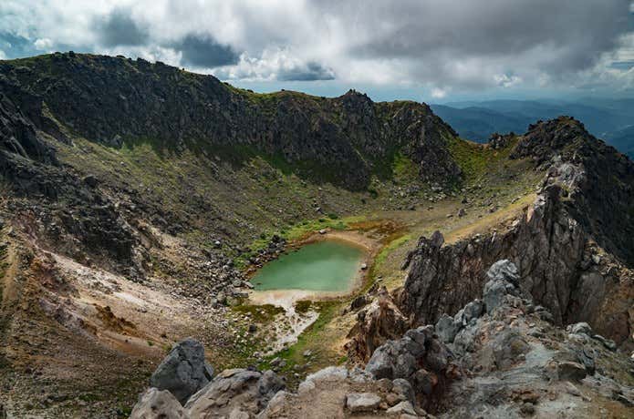 焼岳の火山湖