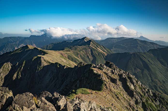 水晶岳山頂