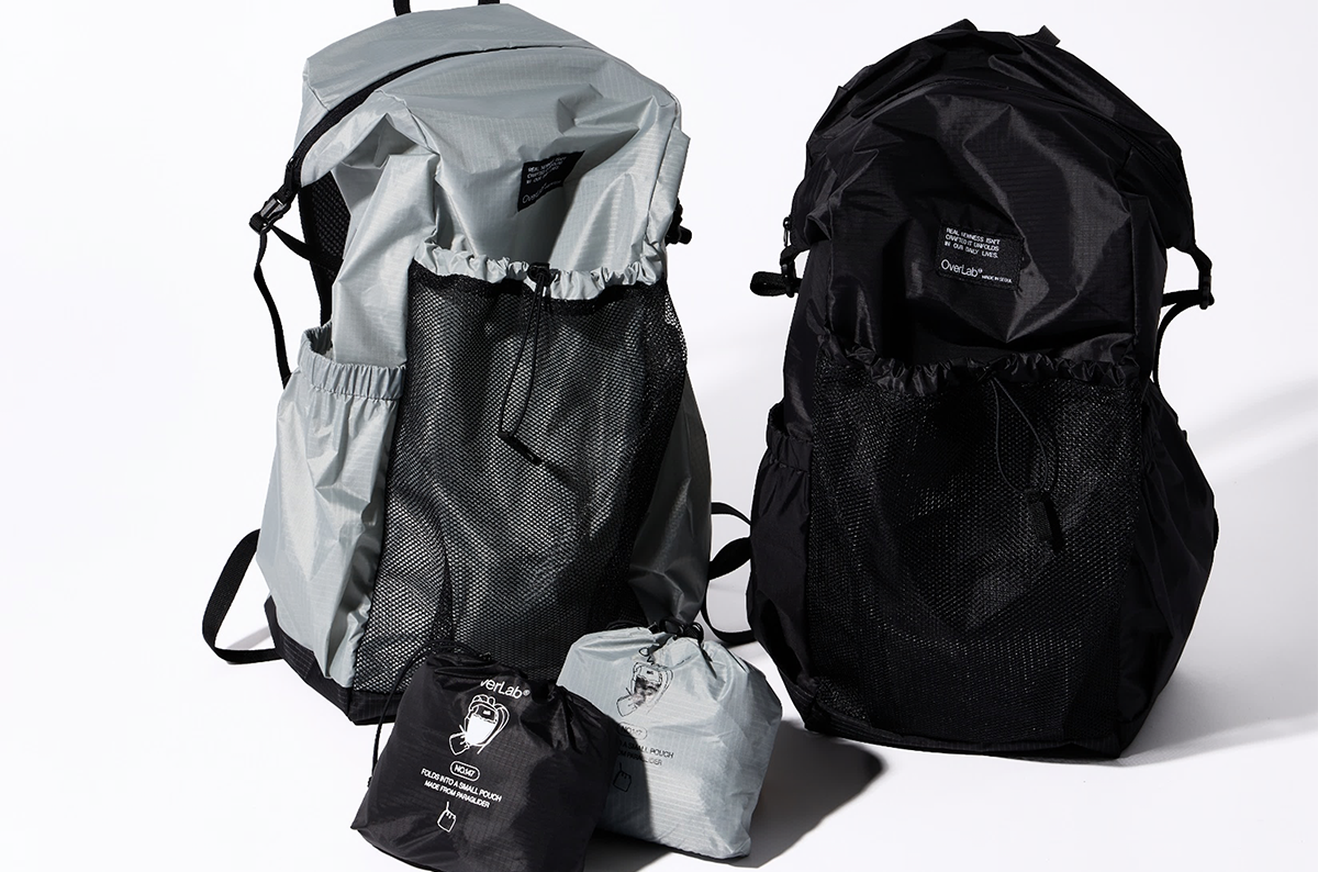 OverLab（オーバーラボ）の新作、超軽量パッカブルバッグパック