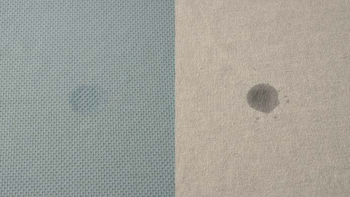 目の錯覚で「濡れ色」を見せにくくする特殊糸