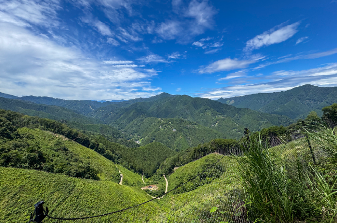 浅間嶺の登山ルートからの景色