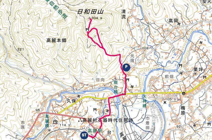 日和田山MAP