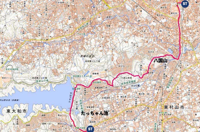 狭山丘陵MAP