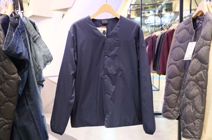 【1,900円】リペアテックウォーム ストレッチ ノーカラージャケット(管理番号:67379)