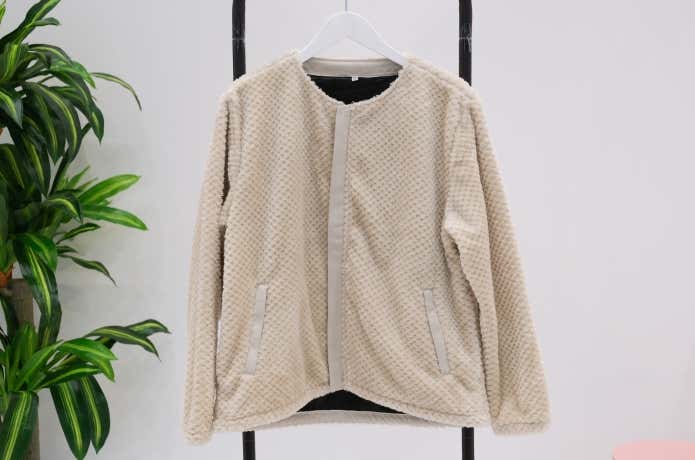 【1,900円】ダイヤフリースカーディガン(管理番号:47917)