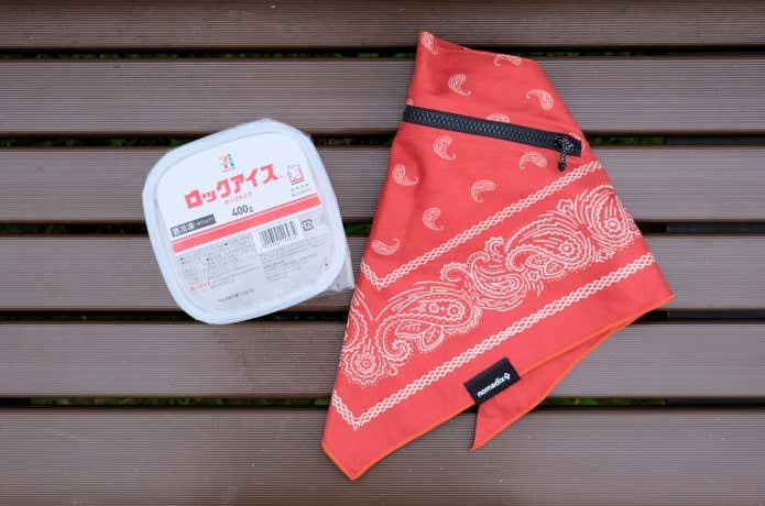 氷とアイスバンダナタオル