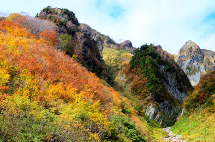 紅葉の雨飾山